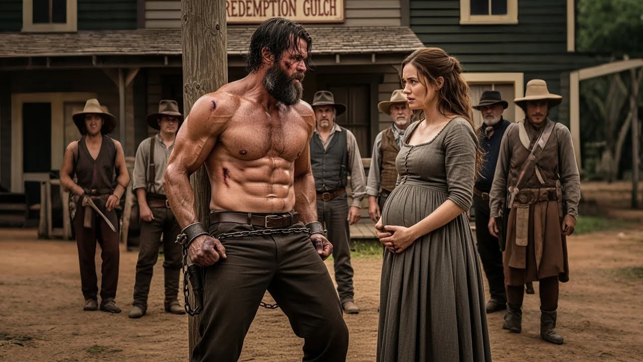 At The Town Auction, A Pregnant Widow Bought A Shackled Mountain Man And His Son—No One Expected...