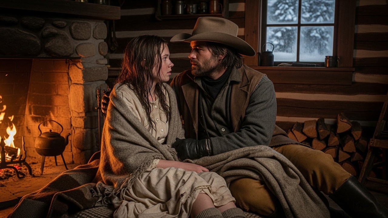 Her Stepbrother Chased Her Into The Frozen Woods, The Cowboy Found Her Hiding And Took Her Home