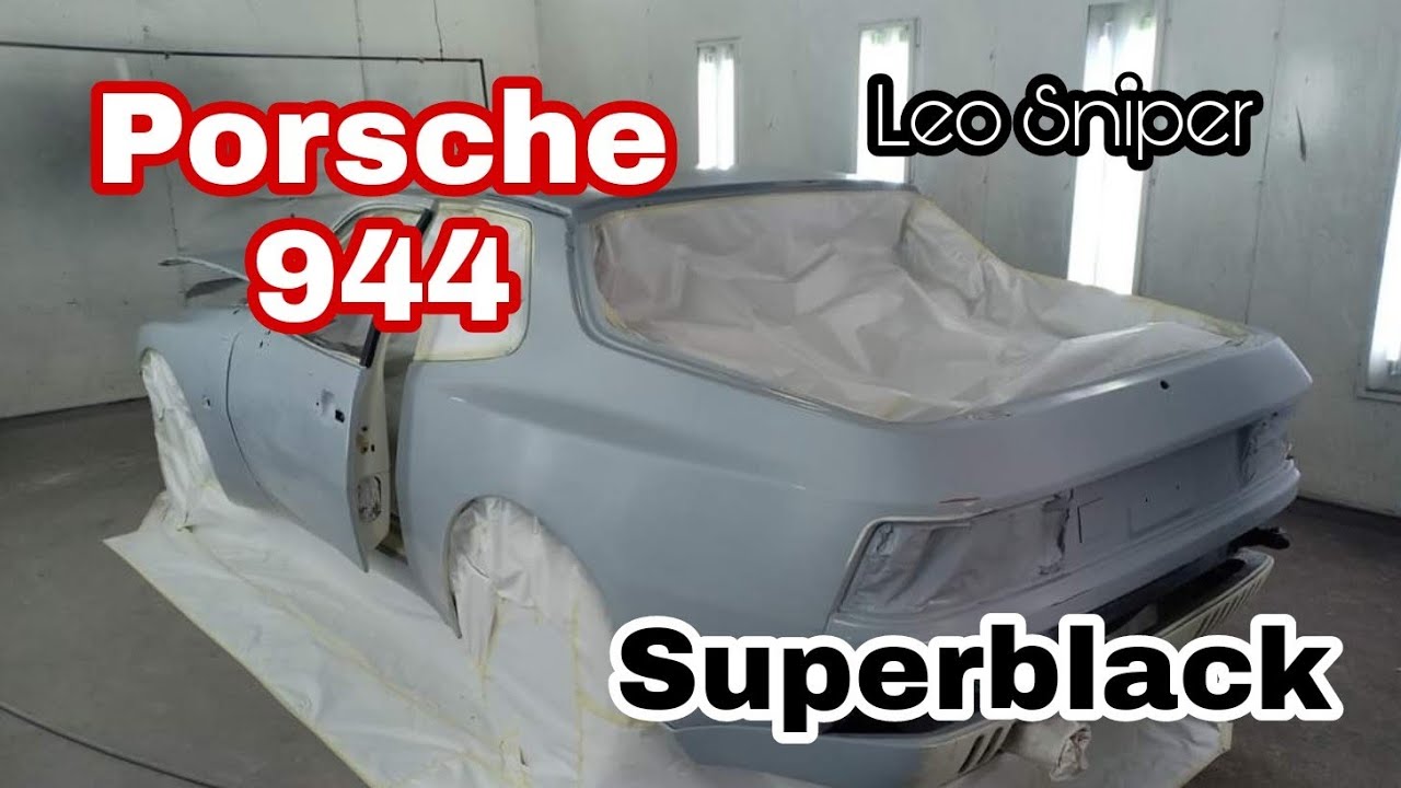 PORSCHE 944 spray paint superblack