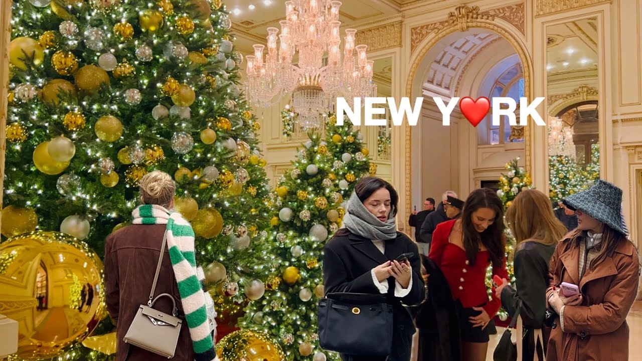 [4K]🇺🇸NYC Christmas Walk🎄🎁 Ralph Lauren Holiday Decor, Magical Plaza Hotel & PRINTEMPS🌟Nov 2025