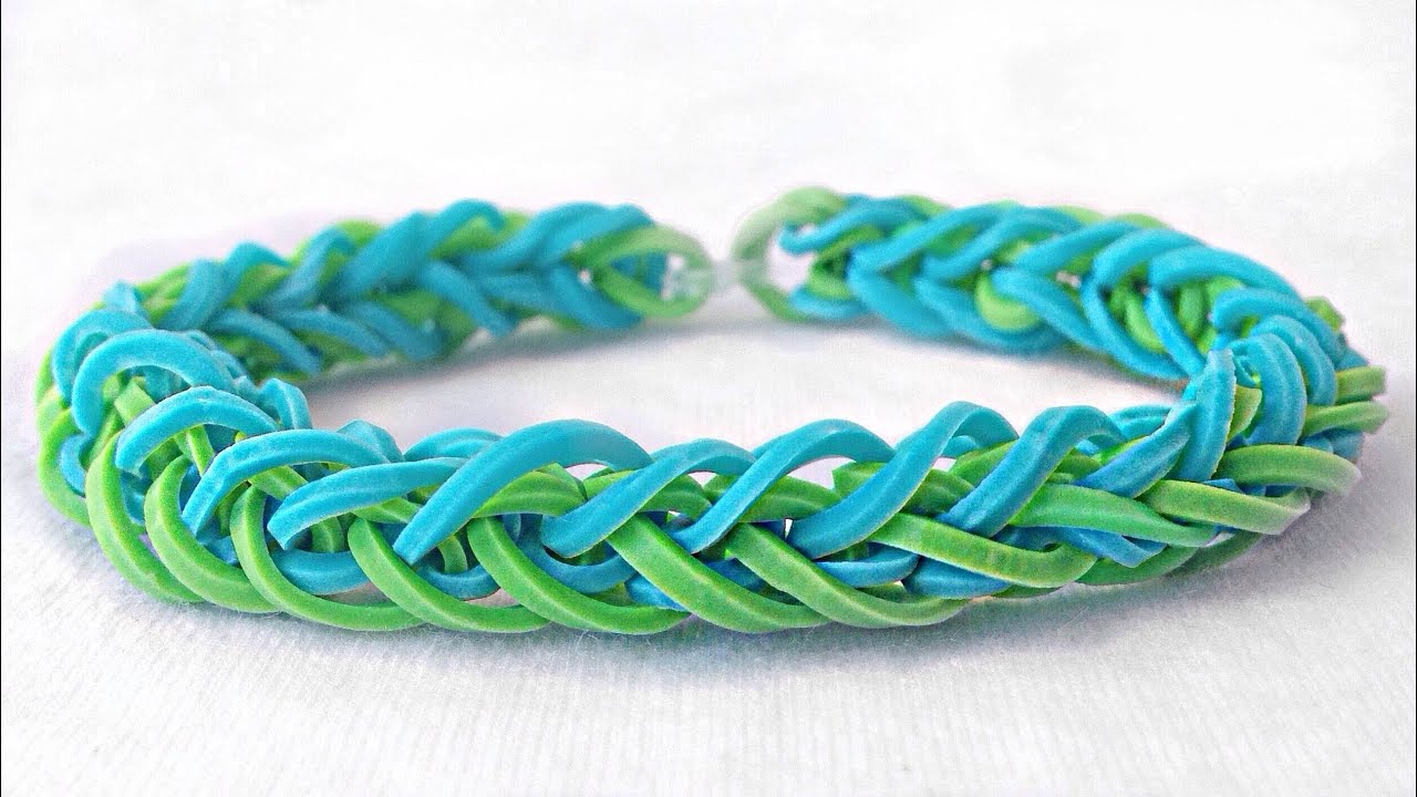 Como fazer pulseiras de elástico: French Braid (trançada) #LoomBands (sem tear)