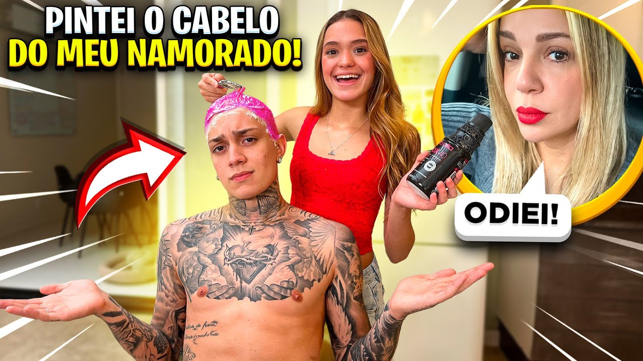 PINTEI O CABELO DO MEU NAMORADO E MINHA SOGRA ODIOU!!