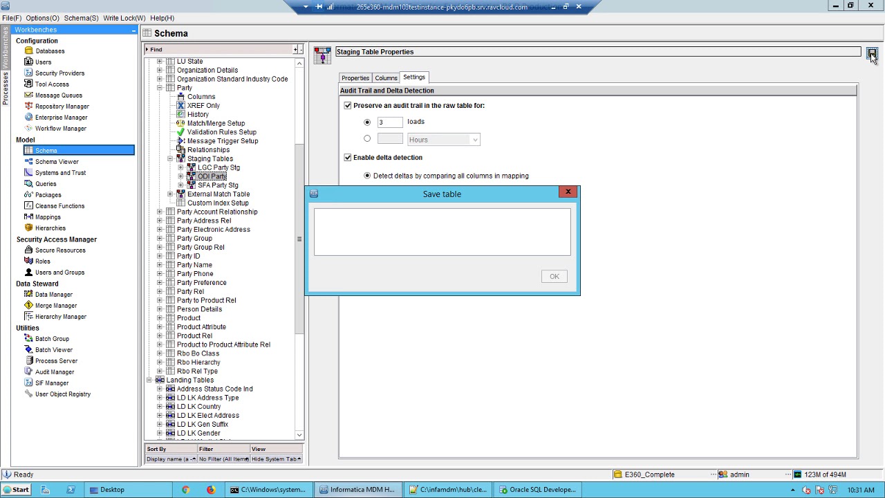 Data Model - Configure Delta Detection