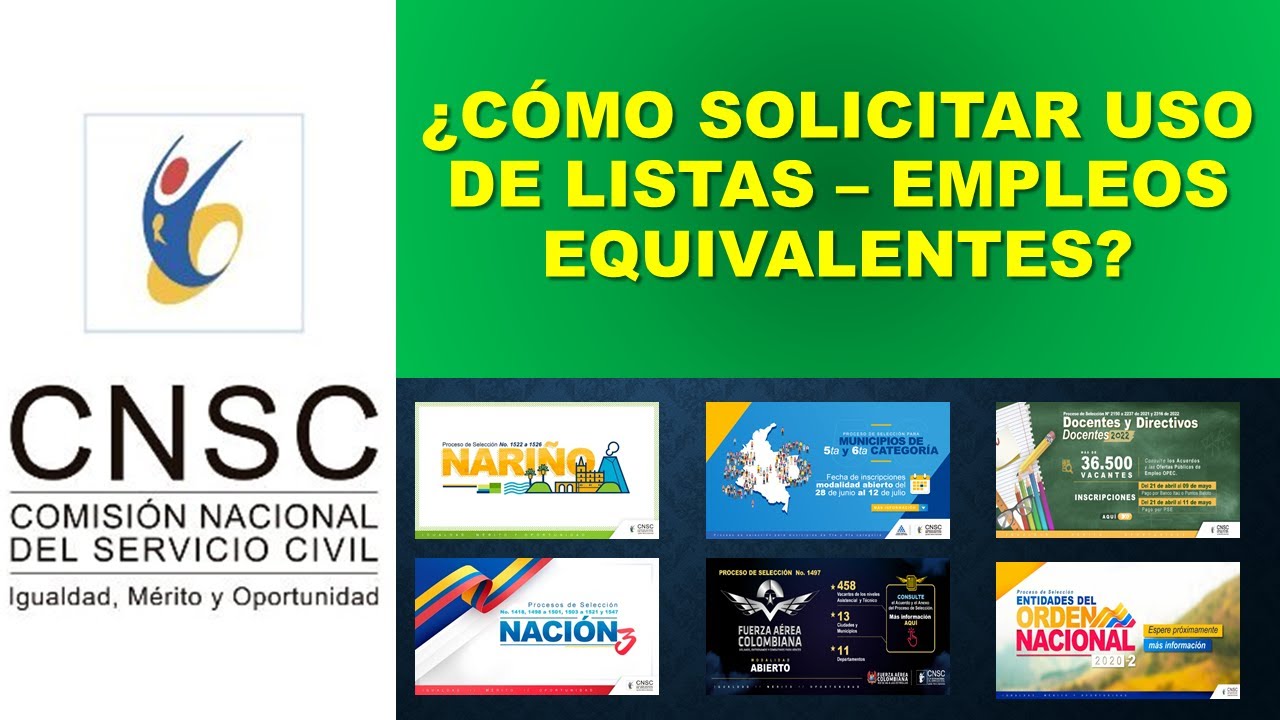 USO DE LISTAS PARA EMPLEOS EQUIVALENTES