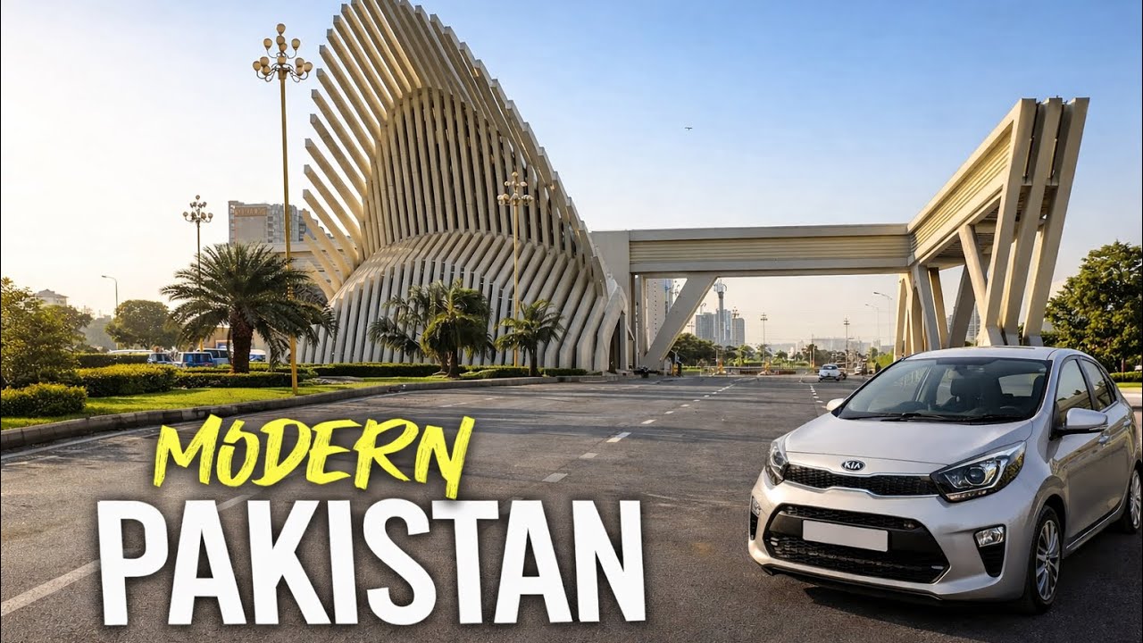 Bahria Town Karachi 🇵🇰- Entrance gate to Eiffel Tower 4K Road drive Experience 