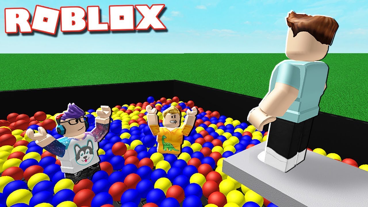JUMP IN THE BALL PIT IN ROBLOX!