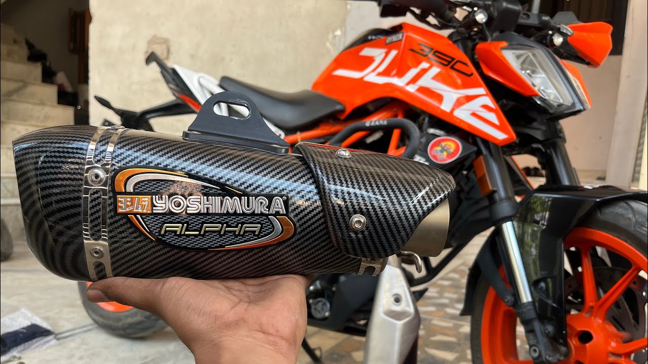 How i installed a new Yoshimura Exhaust on My DUKE390 at Home