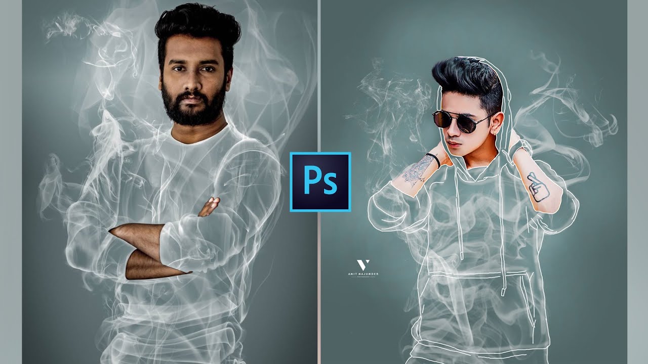 Invisible Body Smoke - Photo editing tutorial in photoshop A to Z - Amit editz