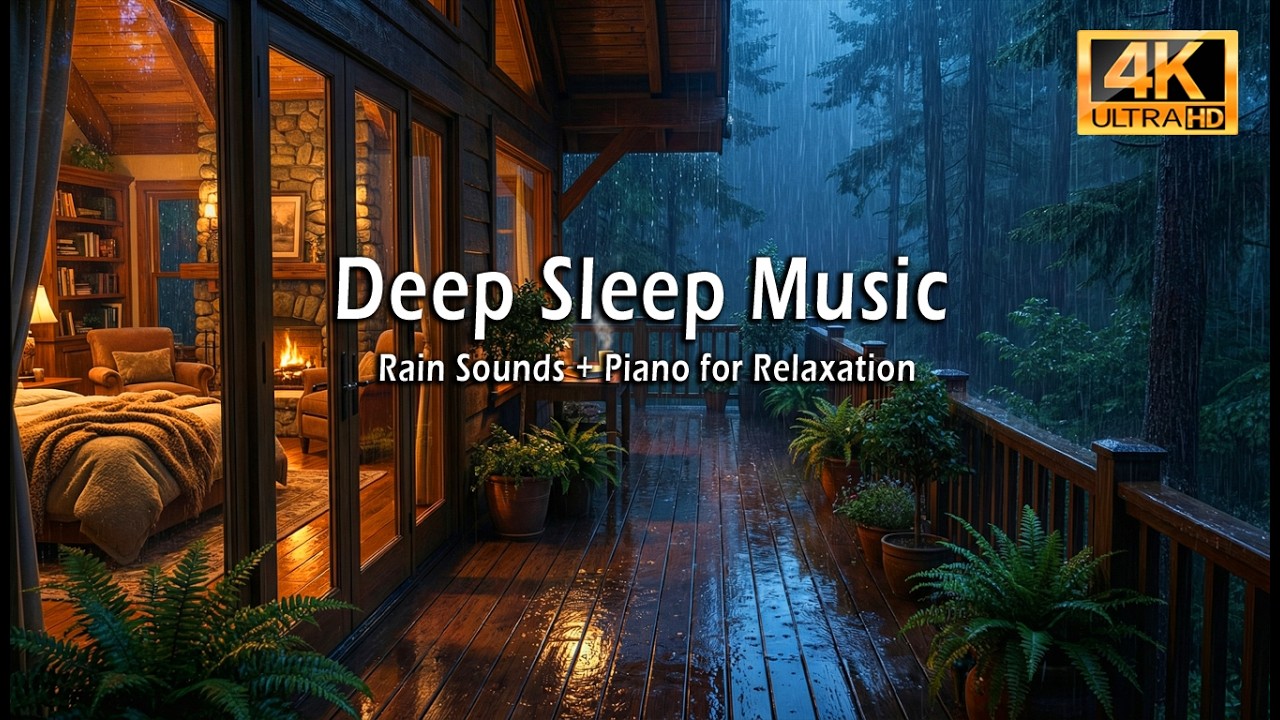Rain and Soft Piano Music for Deep Sleep – Relieve Stress, Ease Insomnia, and Calm the Mind
