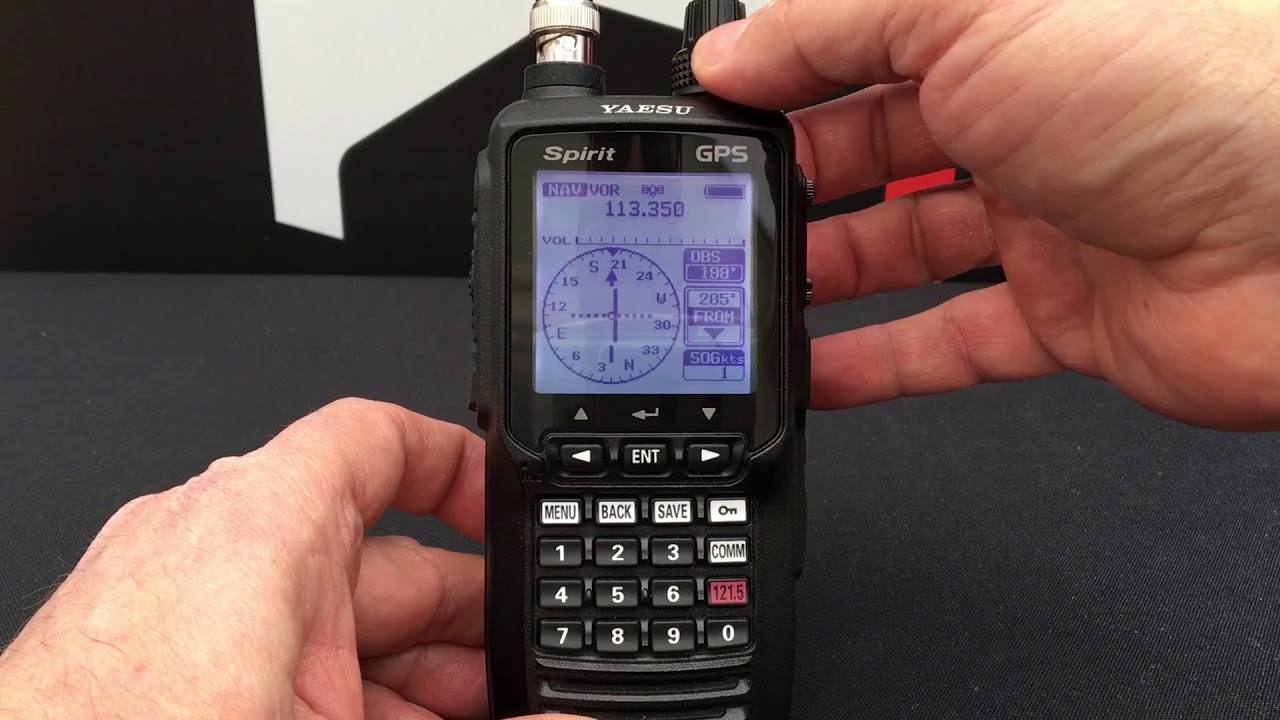 Receiving a VOR signal on the Yaesu FTA-750L, FTA-550AA or FTA-550L.