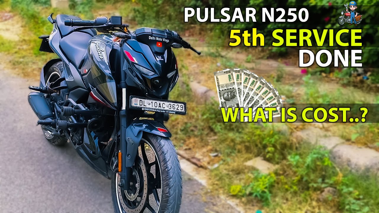Pulsar N250 5th Service Done | What Is Cost..? | 13000 KM Done | Bajaj Service | Delhi Moto Vlogs