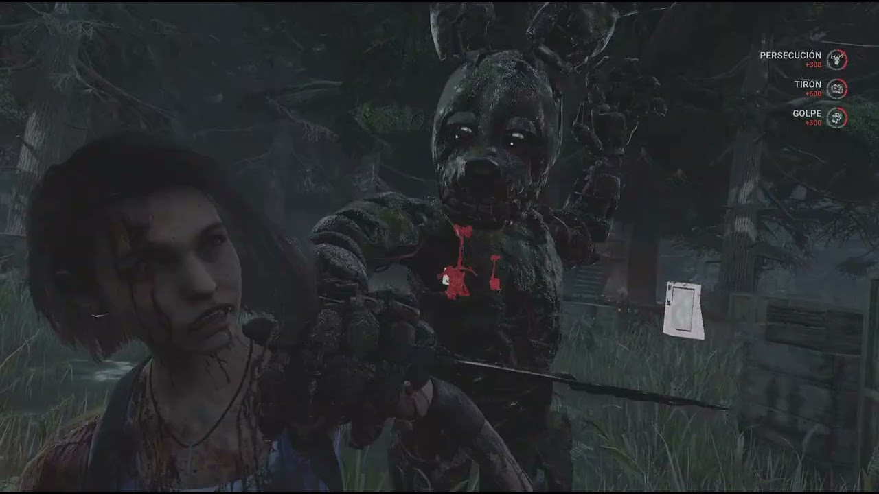 Dead by Daylight Partida con Springtrap road to prestigio 100 en Fundición de la Miseria