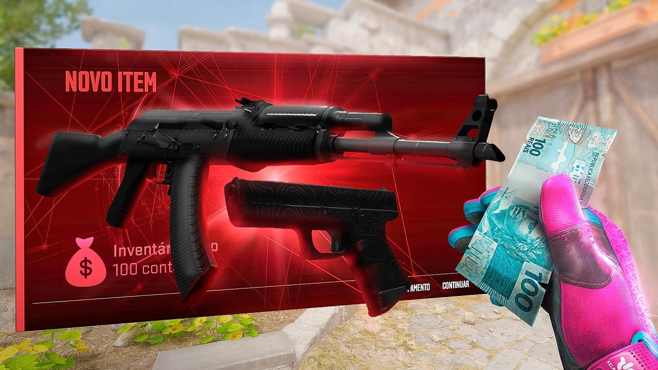 Montei o MELHOR INVENT&Aacute;RIO de R$100 COMPLETO e BARATO no CS2 (skins bonitas e baratas)