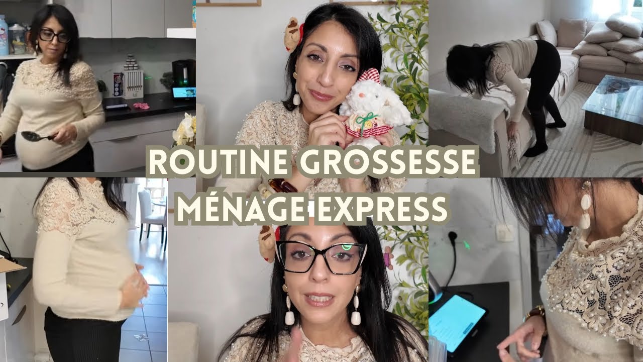 🤍 Routine Ménage Express Enceinte 7 Mois | Recette de Crêpes + Bon Plan Lunettes 👓