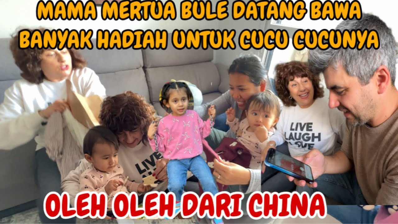 MAMA MERTUA DATANG BAWA HADIAH BANYAK UNTUK CUCU CUCUNY 