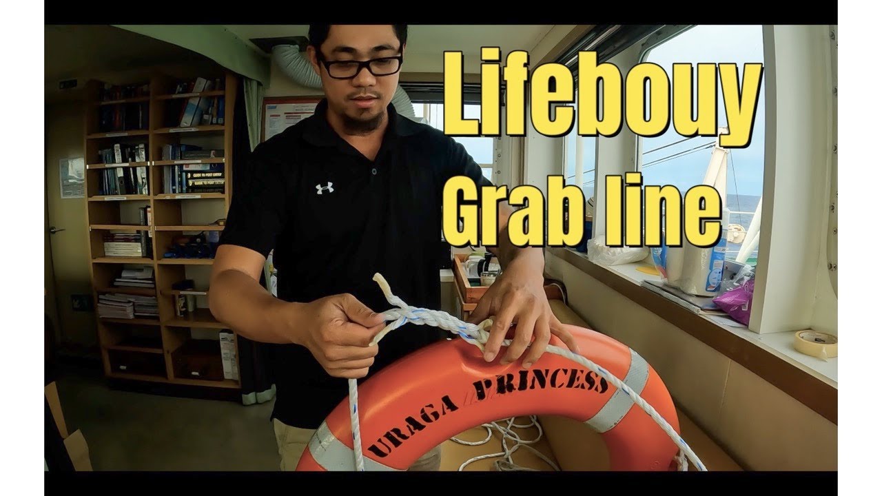 How to renew the Grab lines of Man overboard (MOB) Lifebouy #seafarer #shortvideo #buhayofw