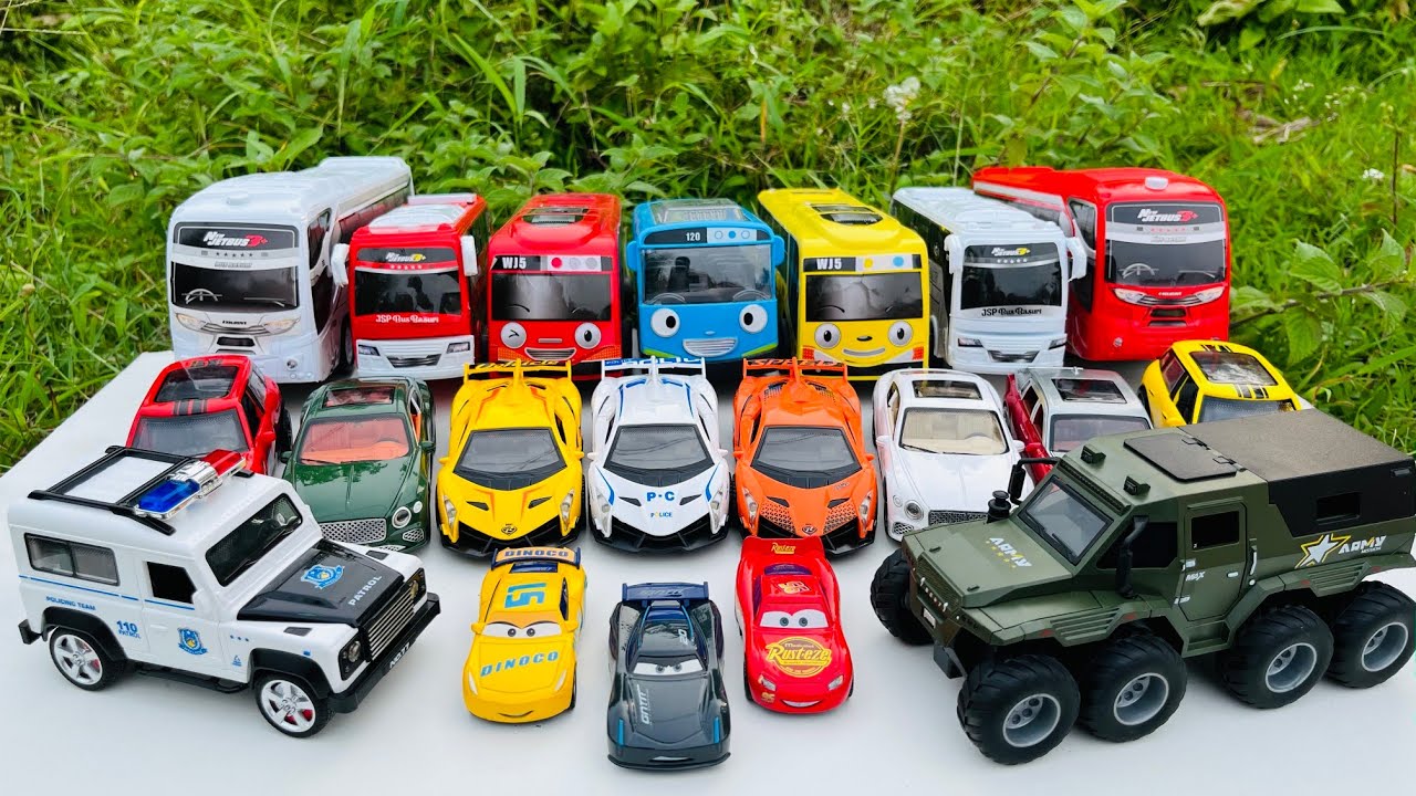 Mobil Mobilan Truk Oleng, Mobil Truk Molen, Mobil Balap, Truk Pasir, Mobil Roket, Damkar, Tayo #1115