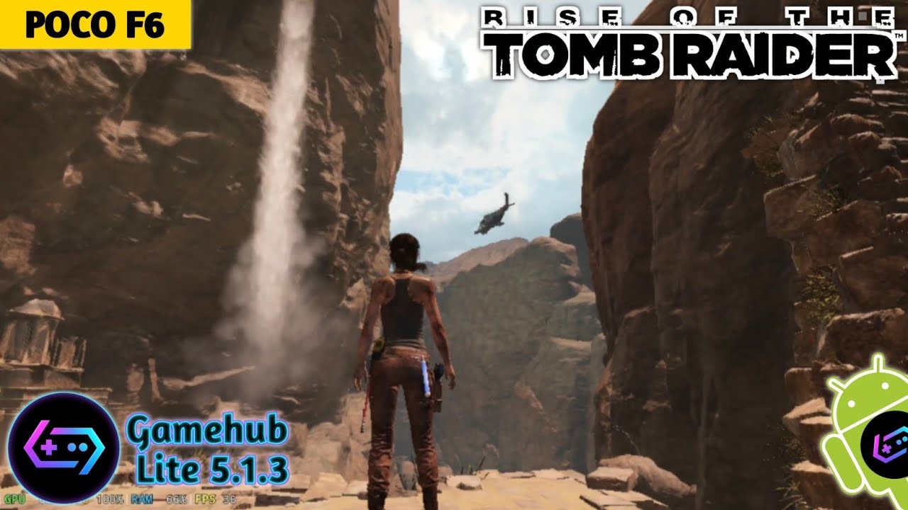 Rise of The Tomb Raider DX11 PC Playable on Android! GameHub Lite 5.1.3 - Poco F6