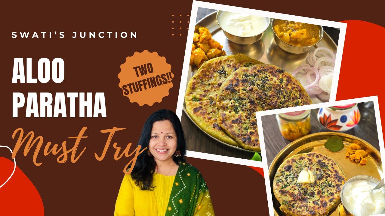 Tasty Aloo Paratha with Twist & Turns 💚 | Palak Dough + Double Stuffing