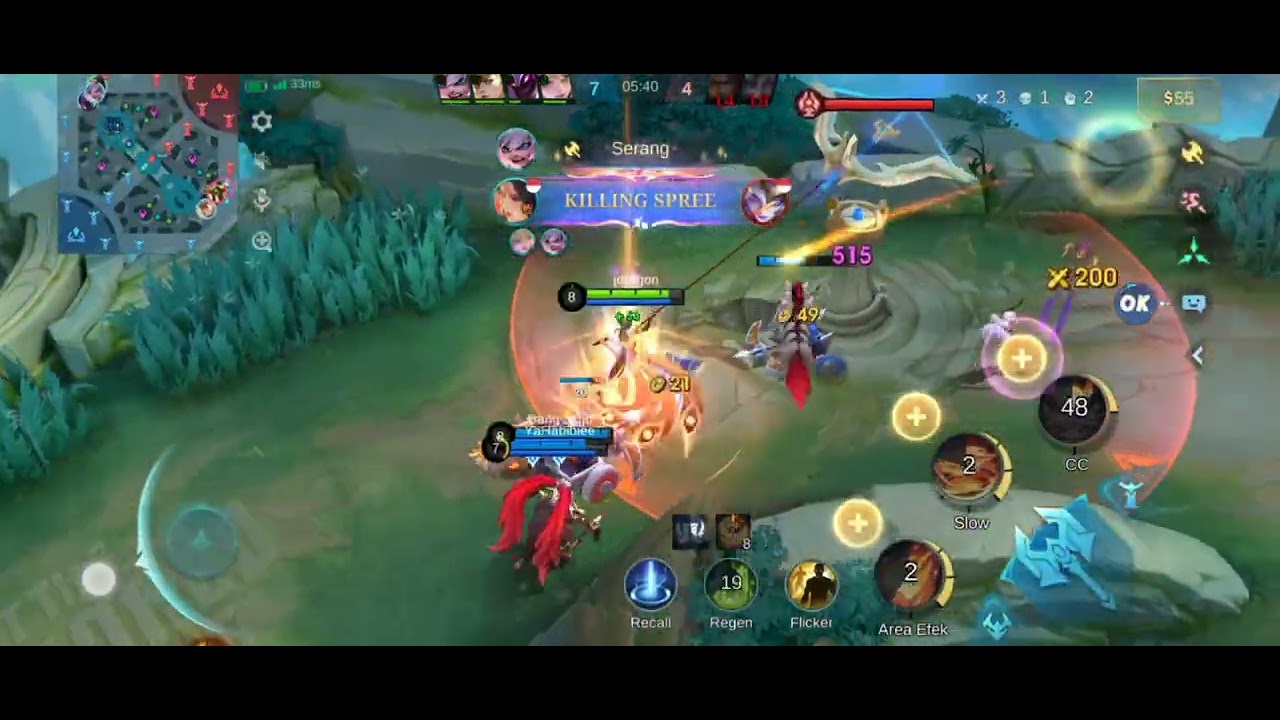 Pertama kali main di mid lane pakai Hero Zuxin… masih belajar tapi seru banget 🔥🎮