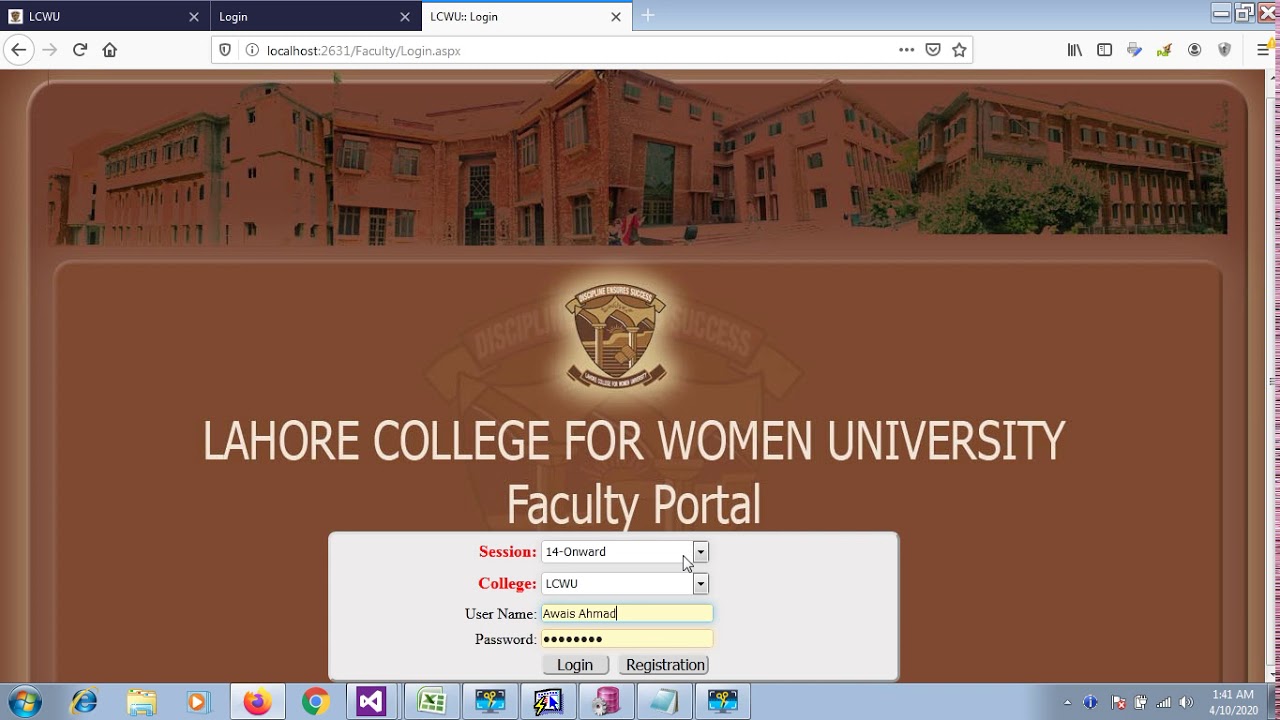 Video tutorial for Student and Faculty portals of LCWU