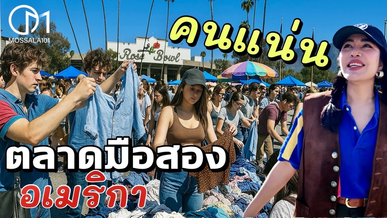 เดินตลาดมือสอง! ดูแฟชั่นวัยรุ่นอเมริกัน ช่วงSpring #มอสลา  |Rose Bowl Flea Market 2025