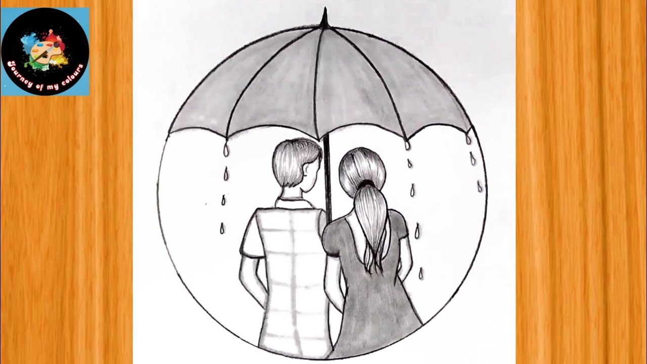 How To Draw Couple In Circle ||  Couple Drawing With Pencil || Pencil Drawing.