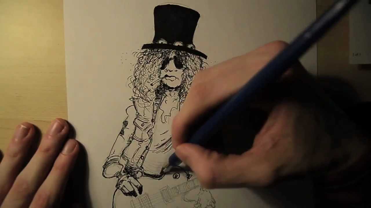Speed Drawing Slash - ink artwork