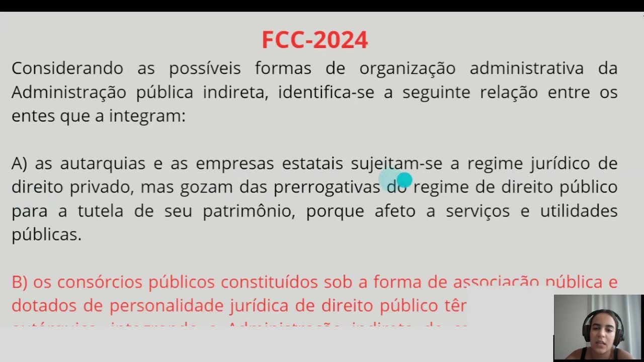 ADMINISTRAÇÃO DIRETA E INDIRETA - QUESTÕES
