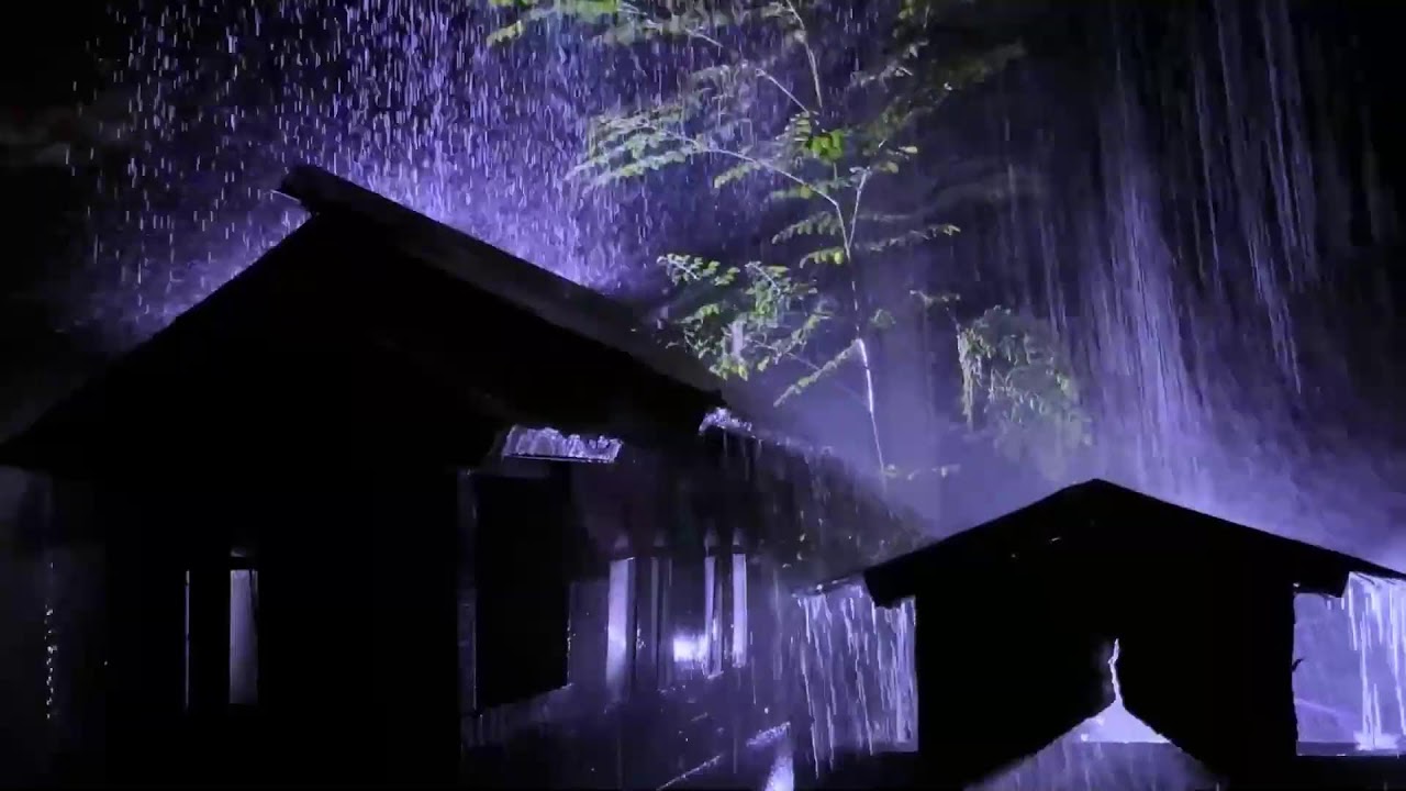 Rainstorm in Forest Cabin | Insomnia Healing Sounds