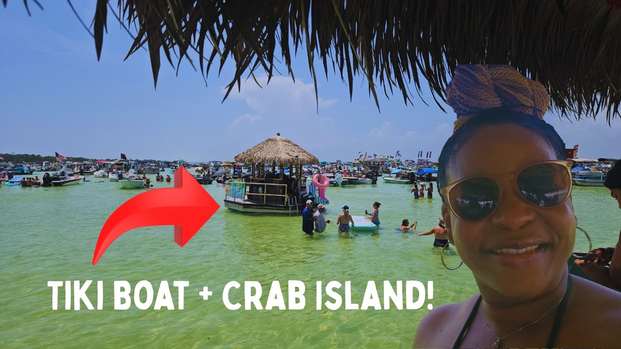 Crab Island on a Tiki Bar Boat   The Best Day in Destin, Florida!