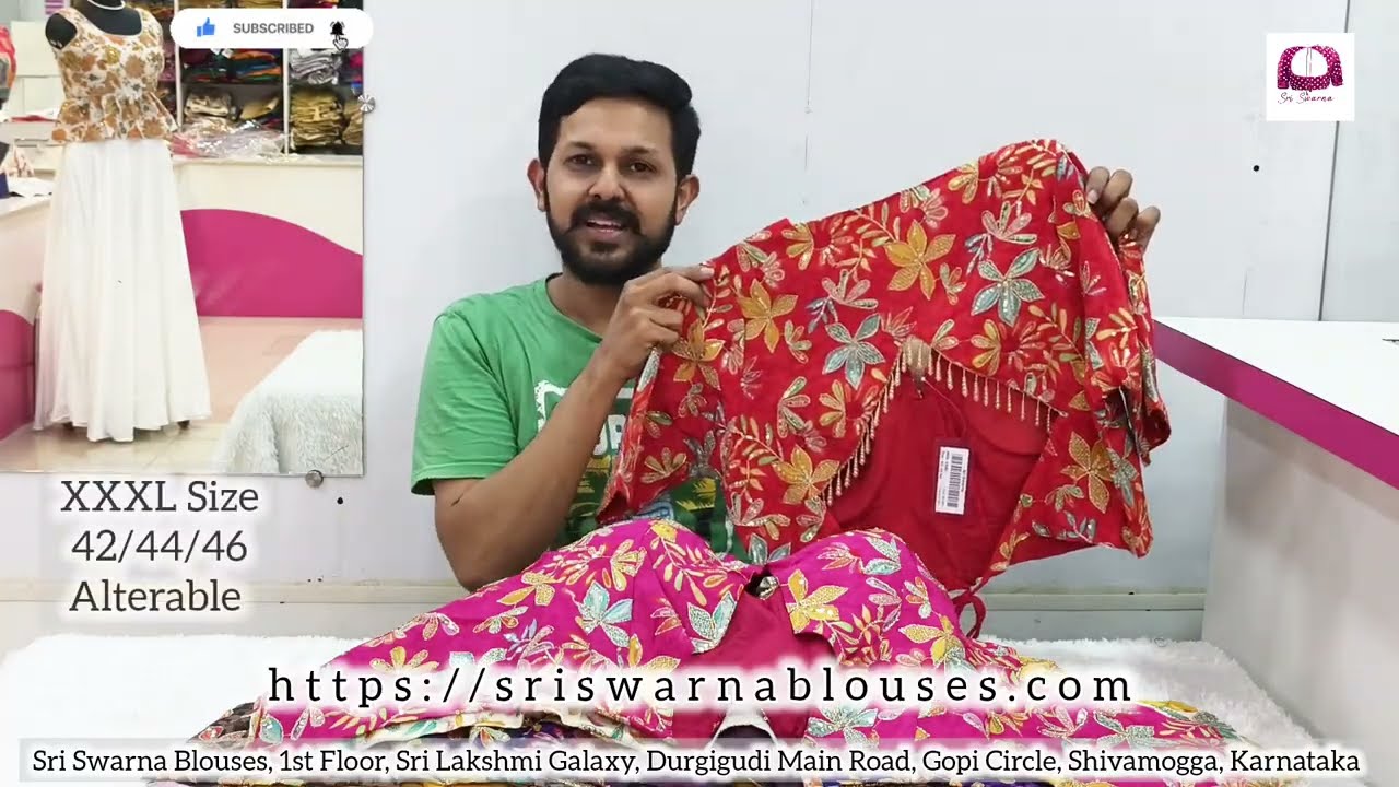 XXXL Size(42/44/46)Alterable Trending Natural Crape Designer Readymade Blouses, Shop Through Website