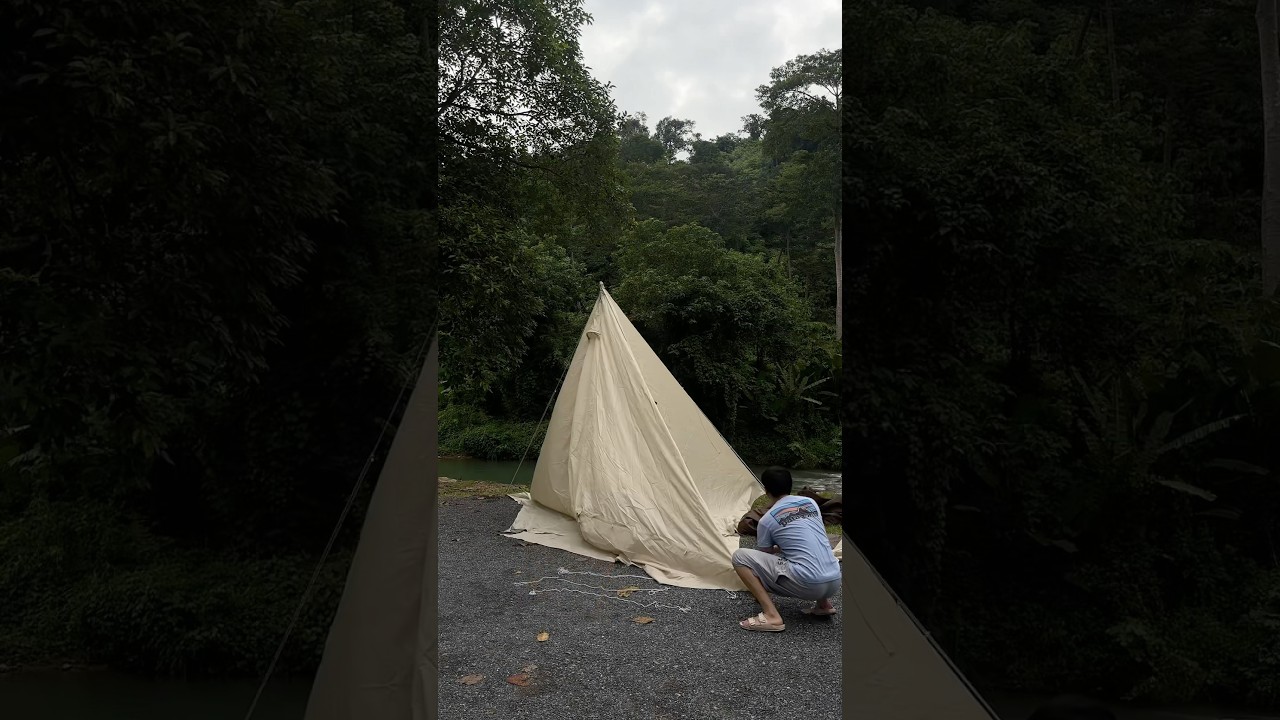 Celebrate my 30th birthday at Na-Wana camping 🏕️🪵🌳 #camping #campinglife #campingthailand
