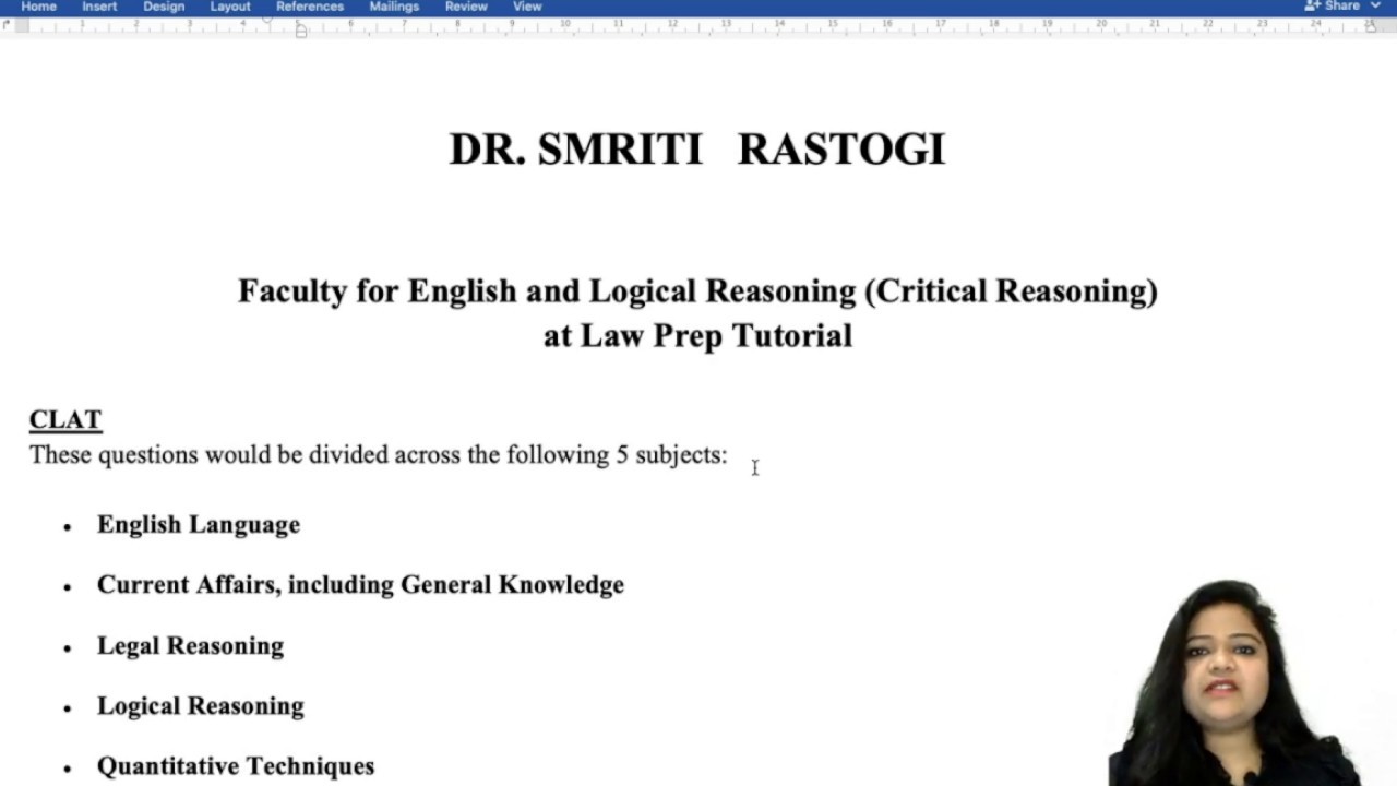 Clat Online Coaching |Tackling the English section of CLAT | By Dr. Smriti Rastogi