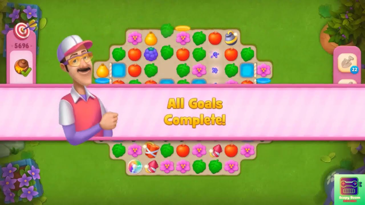 Gardenscapes Challenge Level 5696