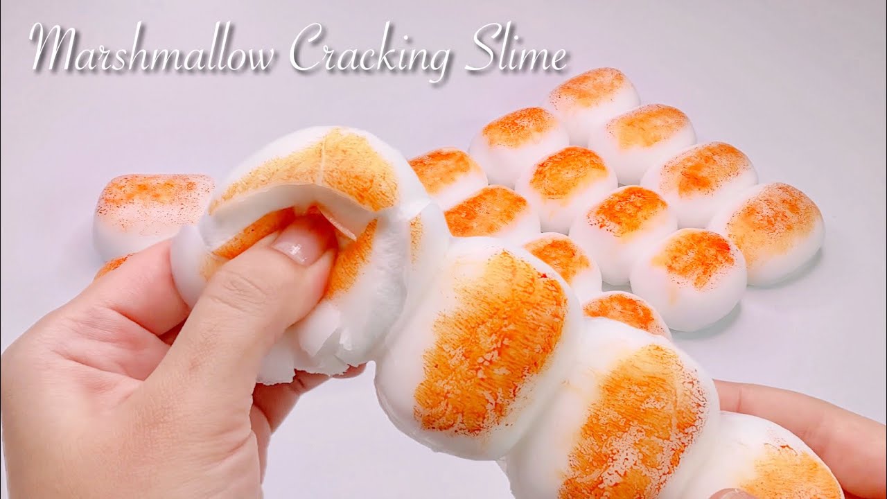 【ASMR】焼きマシュマロパキパキスライム【音フェチ】Marshmallow Cracking Slime
