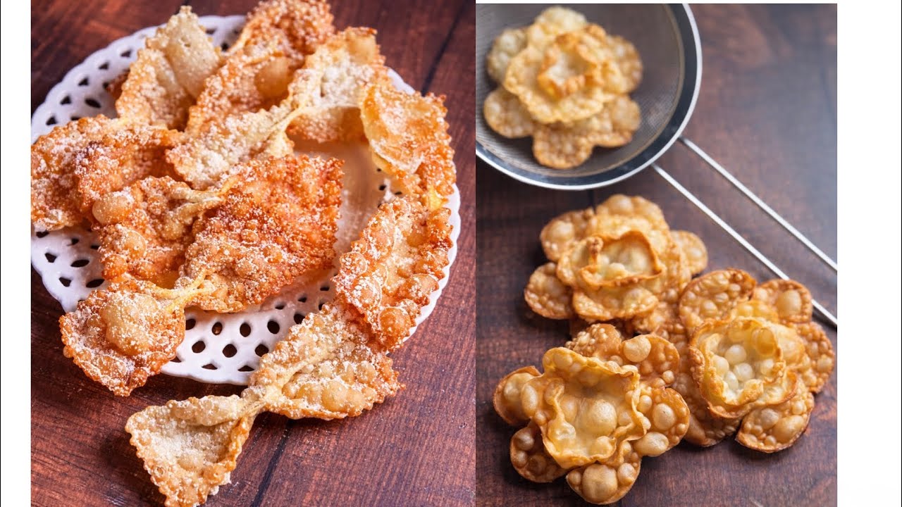 SENZA FORNO😱 Solo farina e uova‼️PRONTE IN 5 minuti💯 Il risultato è sorprendente.2 IDEE CHIACCHIERE 