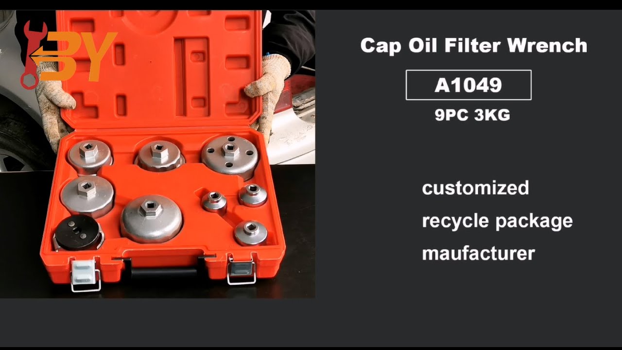 Product review: 9pc Oil Filter Wrench,and how it works.