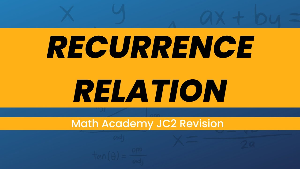 JC H2 Math Tuition | JC2 Recurrence Relations Revision &ndash; Link to AP & GP Formula