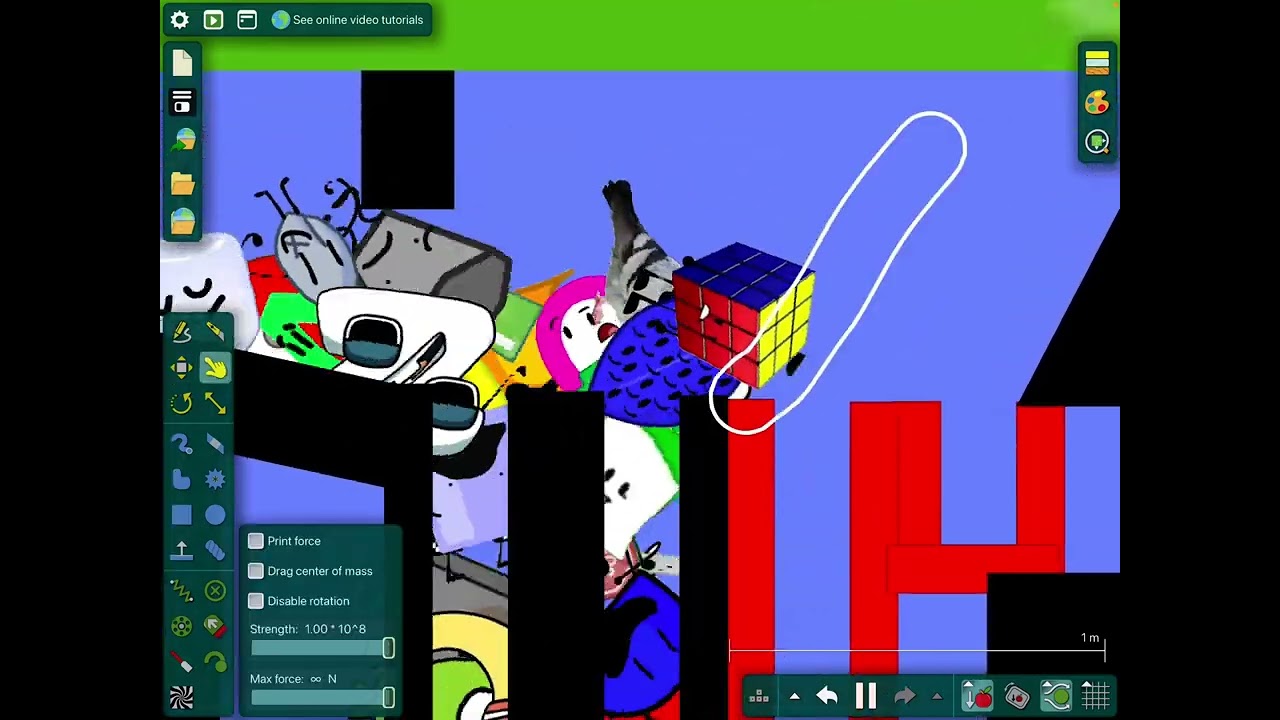 A lot of object show marble race