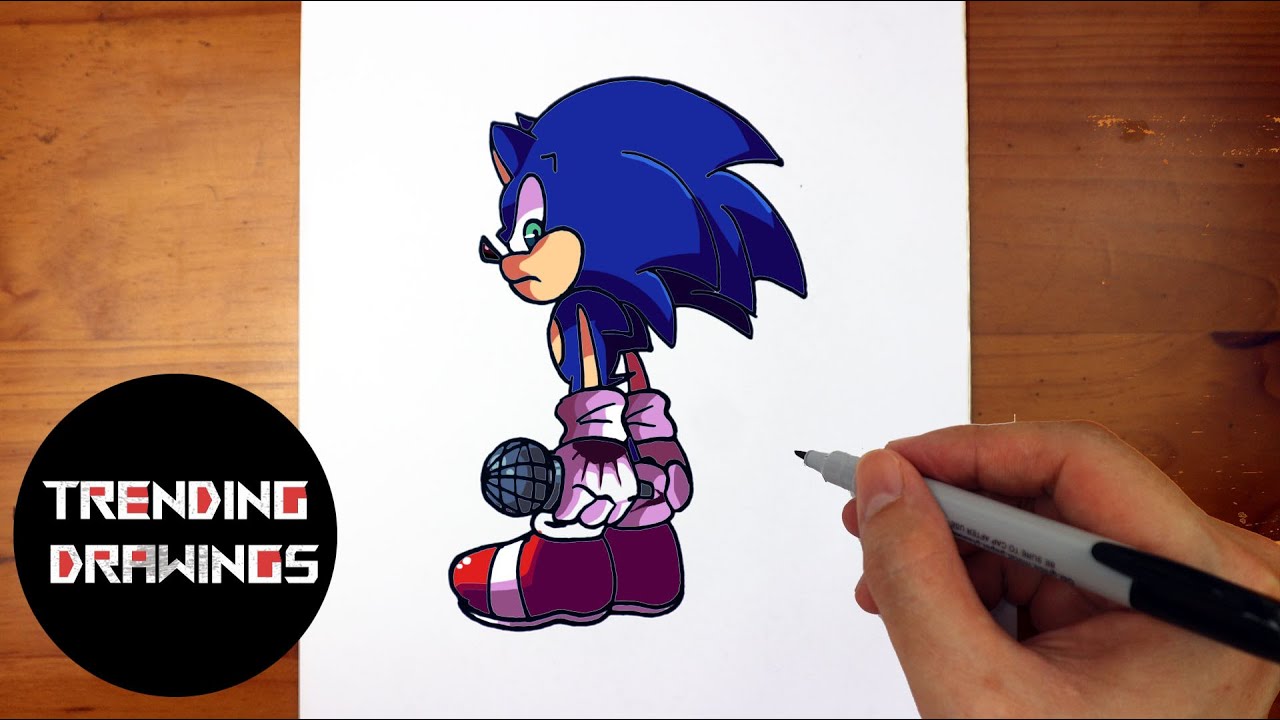 How To Draw FNF Zero Sonic EXE