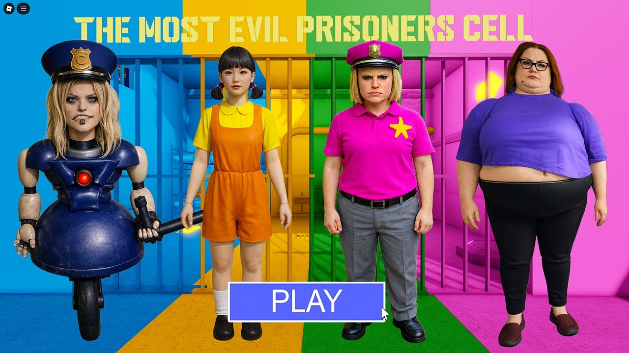 POLICE GIRL VS SQUID GAME DOLL VS POLICE WOMEN VS SUZIE IN REAL LIFE? OBBY All Bosses Gameplay