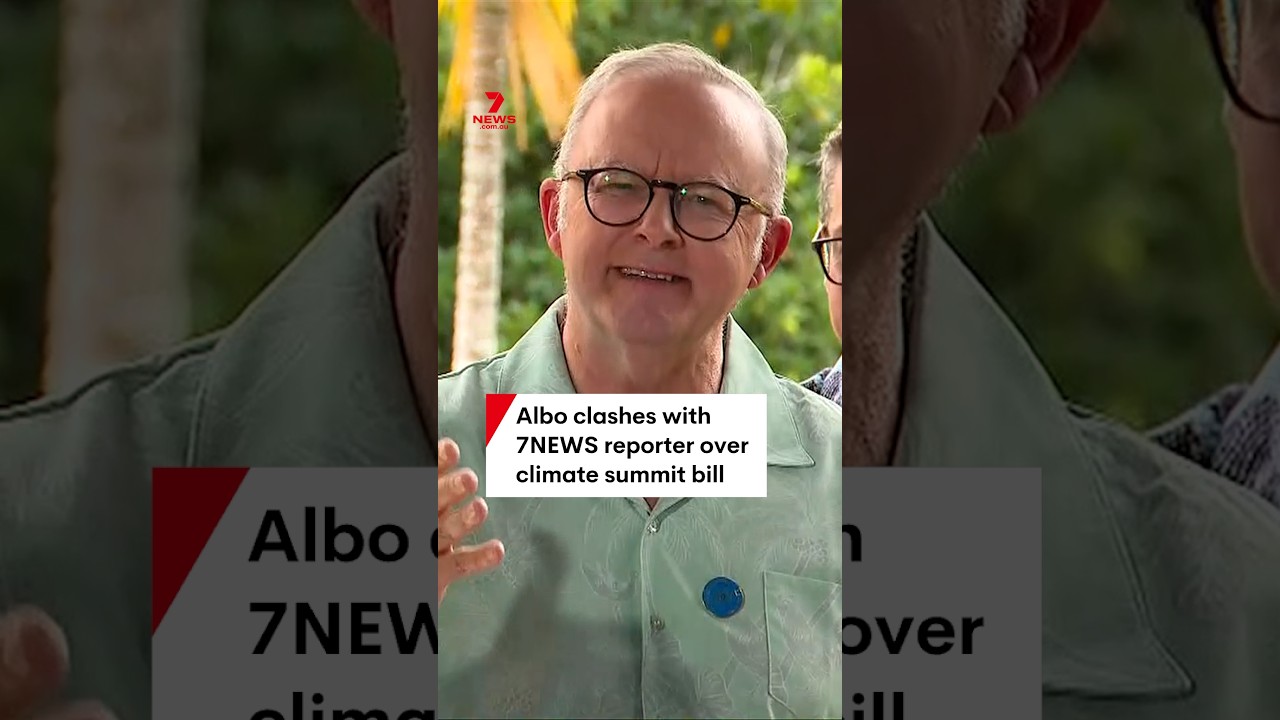 Альбонози вступил в перепалку с репортером 7NEWS из-за расходов на климатический саммит