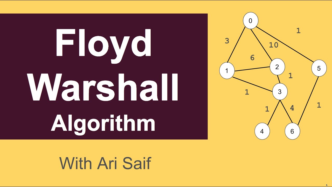 Floyd–Warshall algorithm explanation in 9 minutes