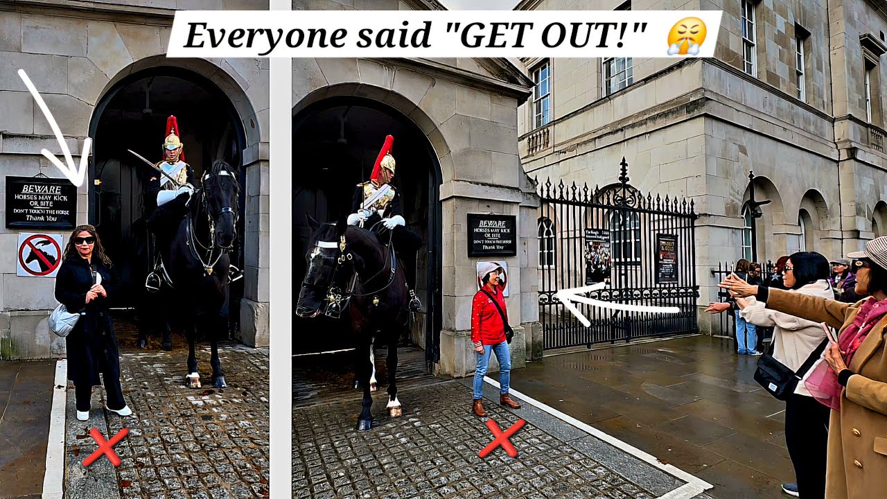 This Happened When They Blocked the New Rule: Tourists & King's Guard Said, “Get Out!” Horse Guards