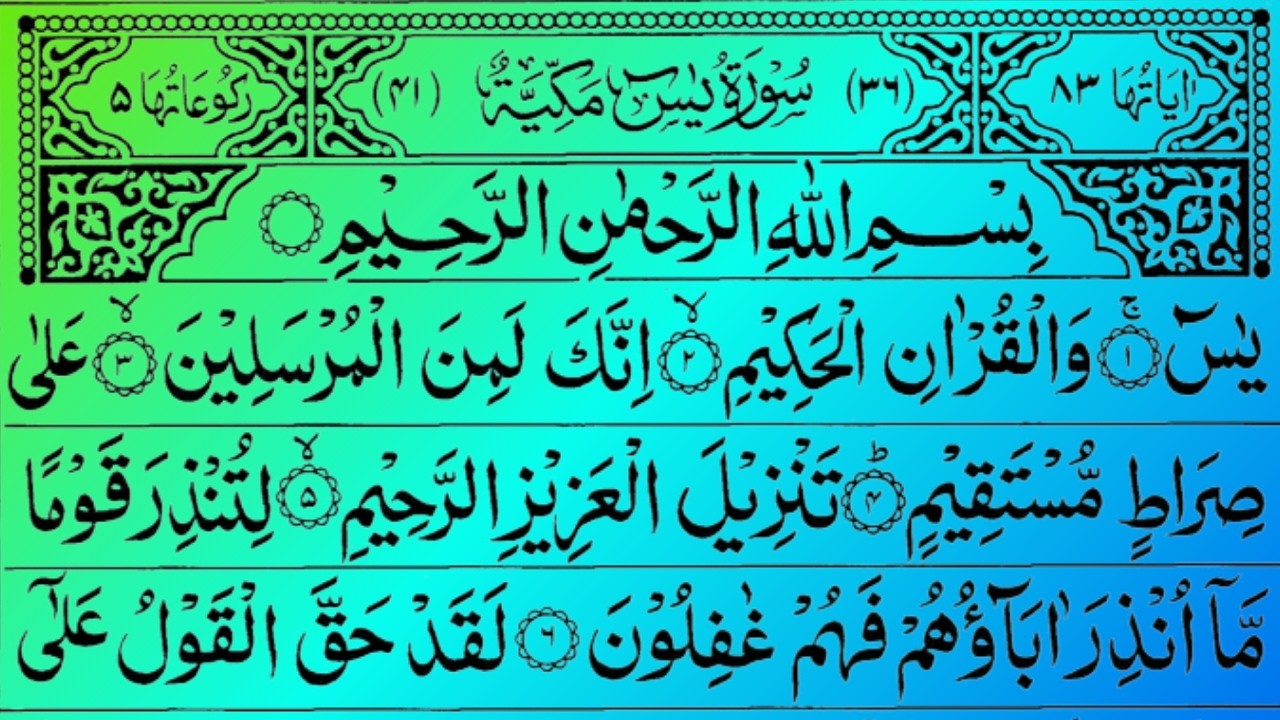 Surah Yasin Shareef | Full Recitation | Beautiful Qur’an Tilawat.