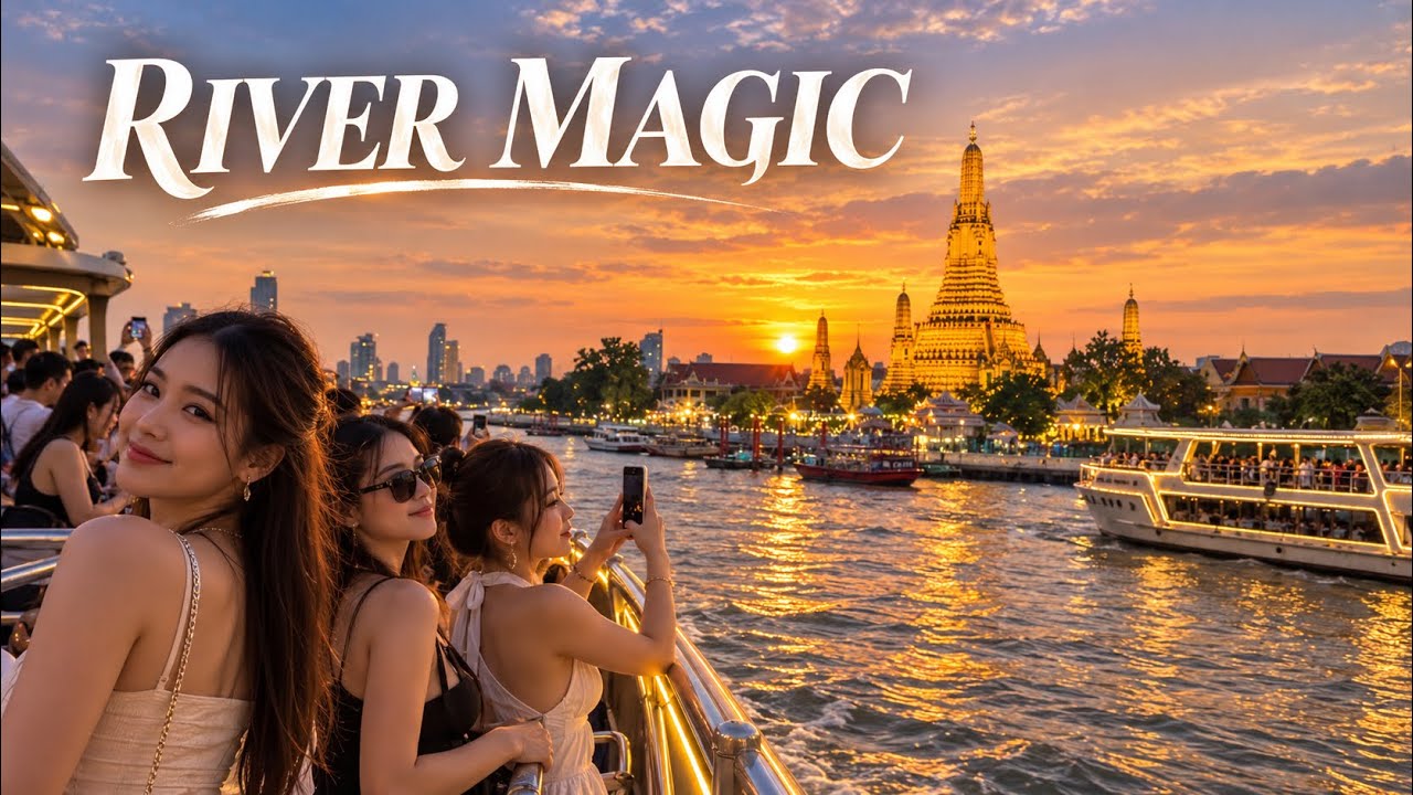 Bangkok's Best Sunset 🇹🇭| River Cruise for Just $1.5