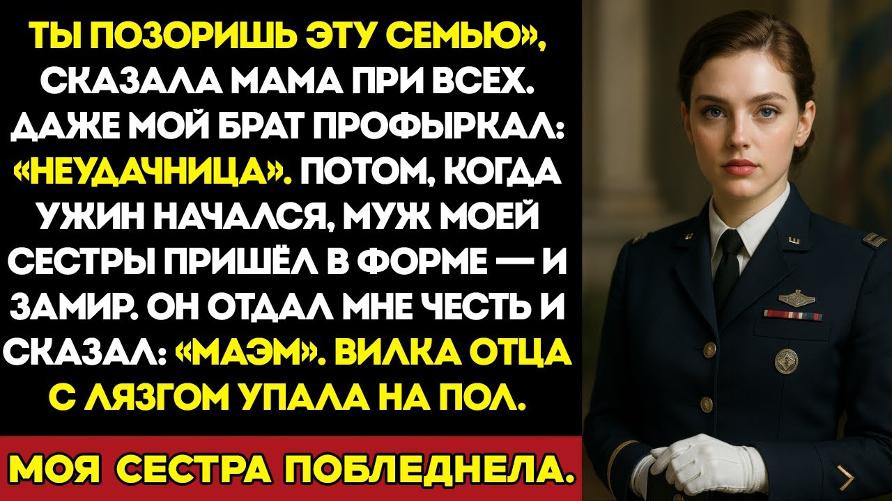 Семья назвала меня бездельницей — а потом муж моей сестры, высоко награждённый офицер ВМФ, отдал