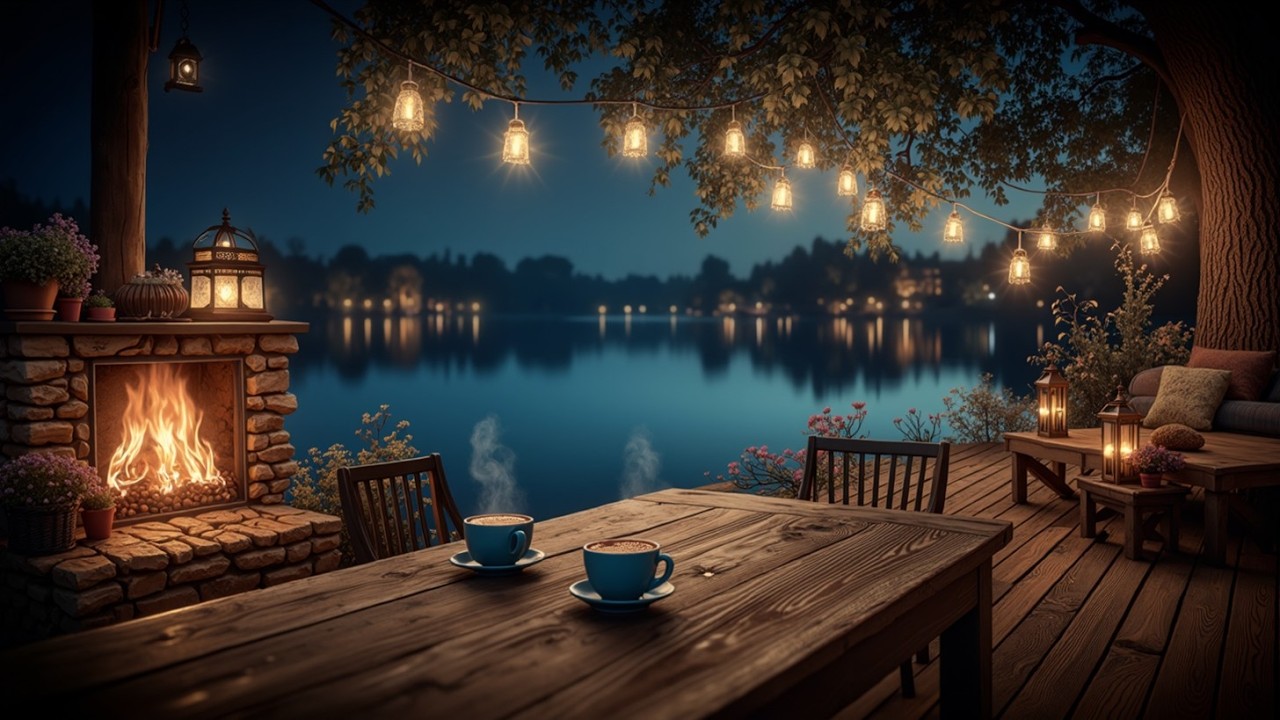 Cozy Coffee Shop Ambiance ~ Rainy Night Jazz Cafe with Smooth Jazz Music