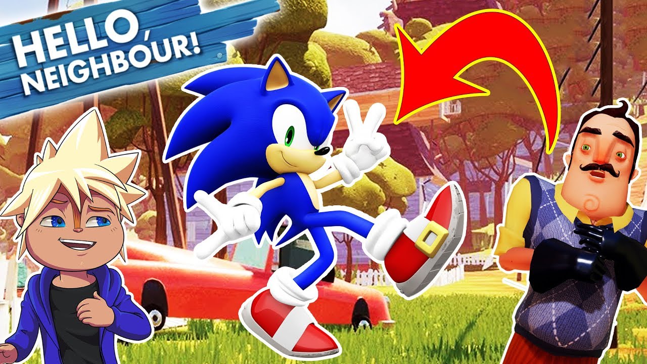 CHIPMUNK CHASED BY SONIC NEIGHBOR!!! | Hello Neighbor Mod